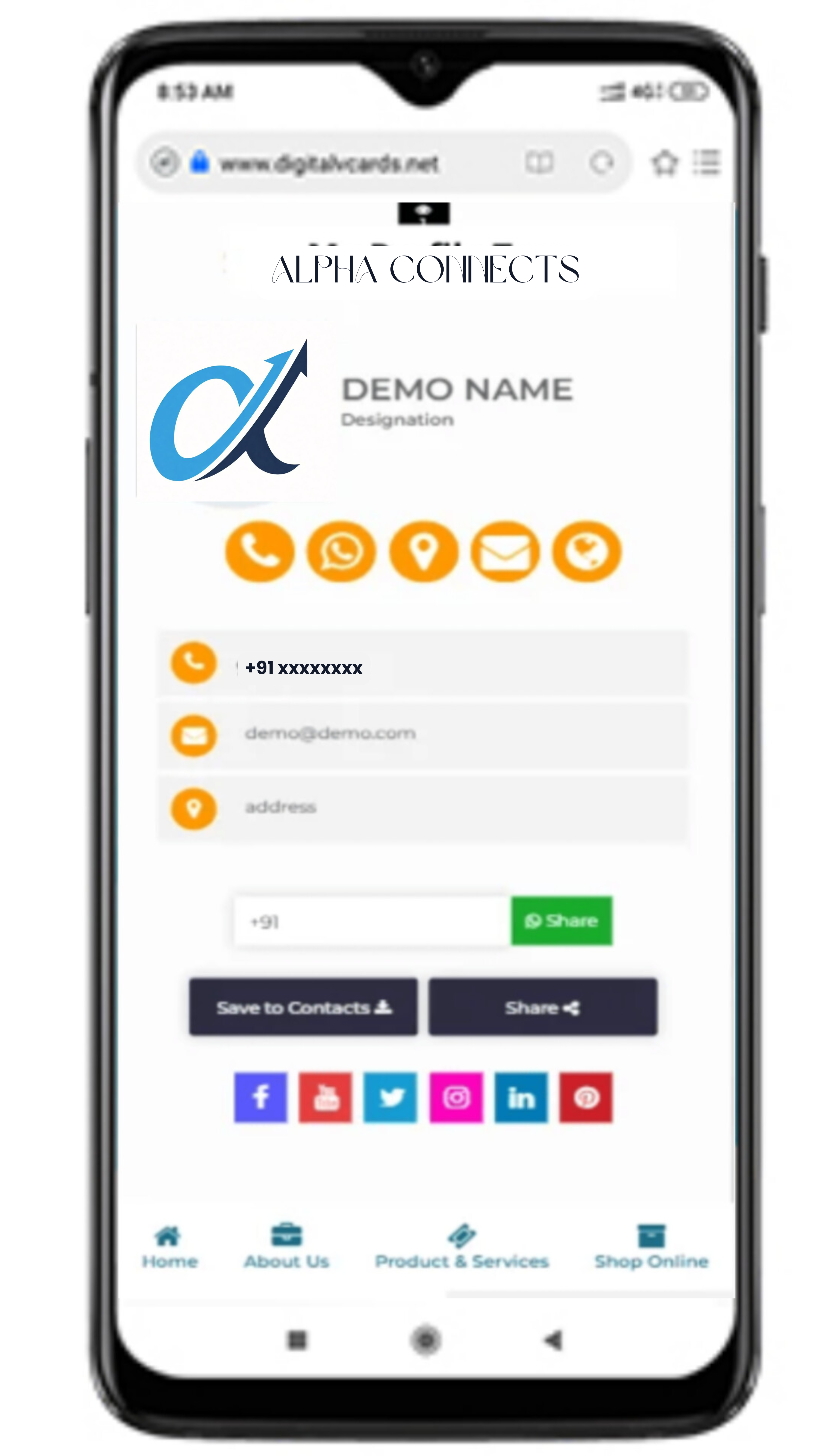 Digital Business Card Template 1