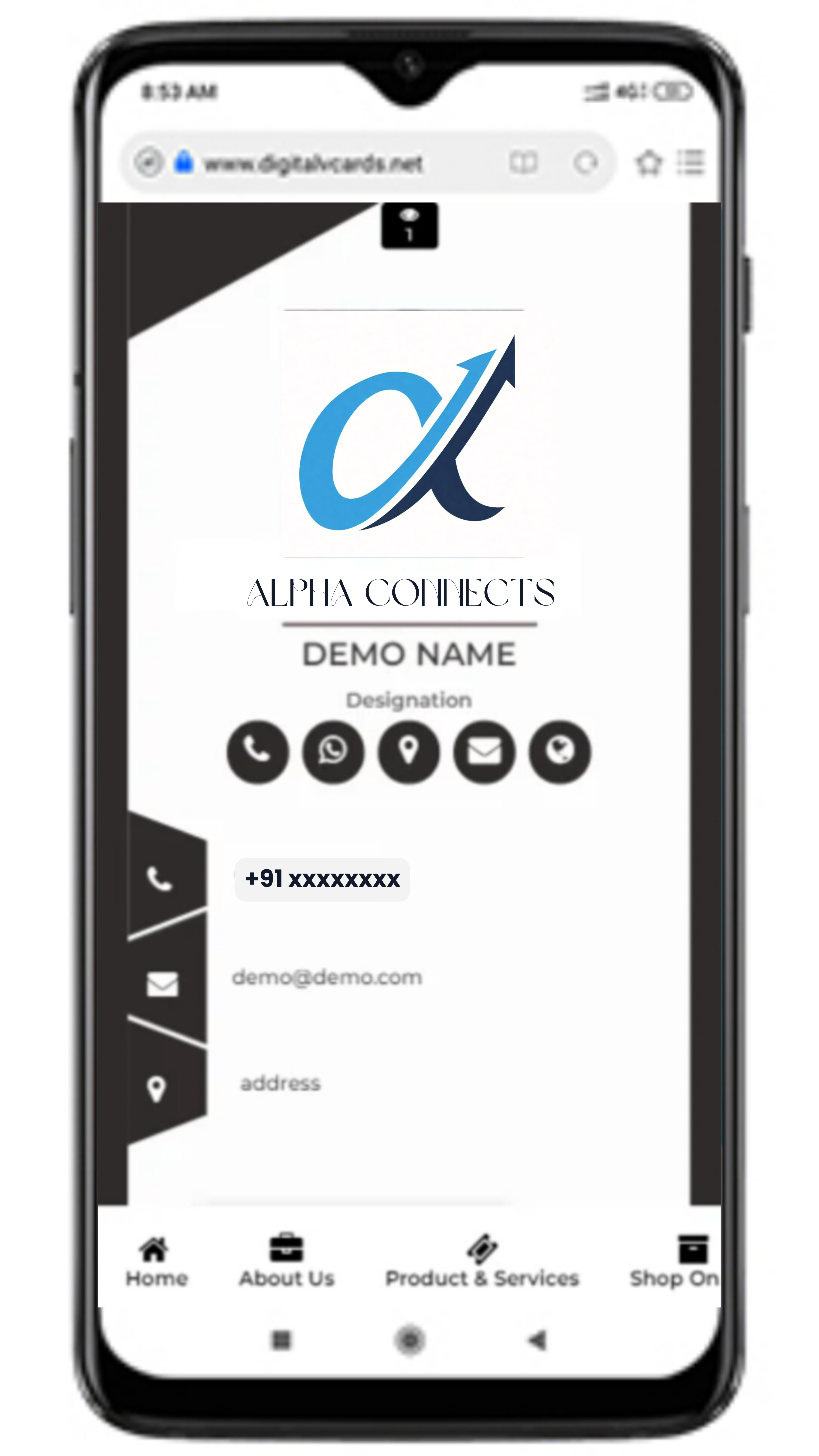 Digital Business Card Template 1