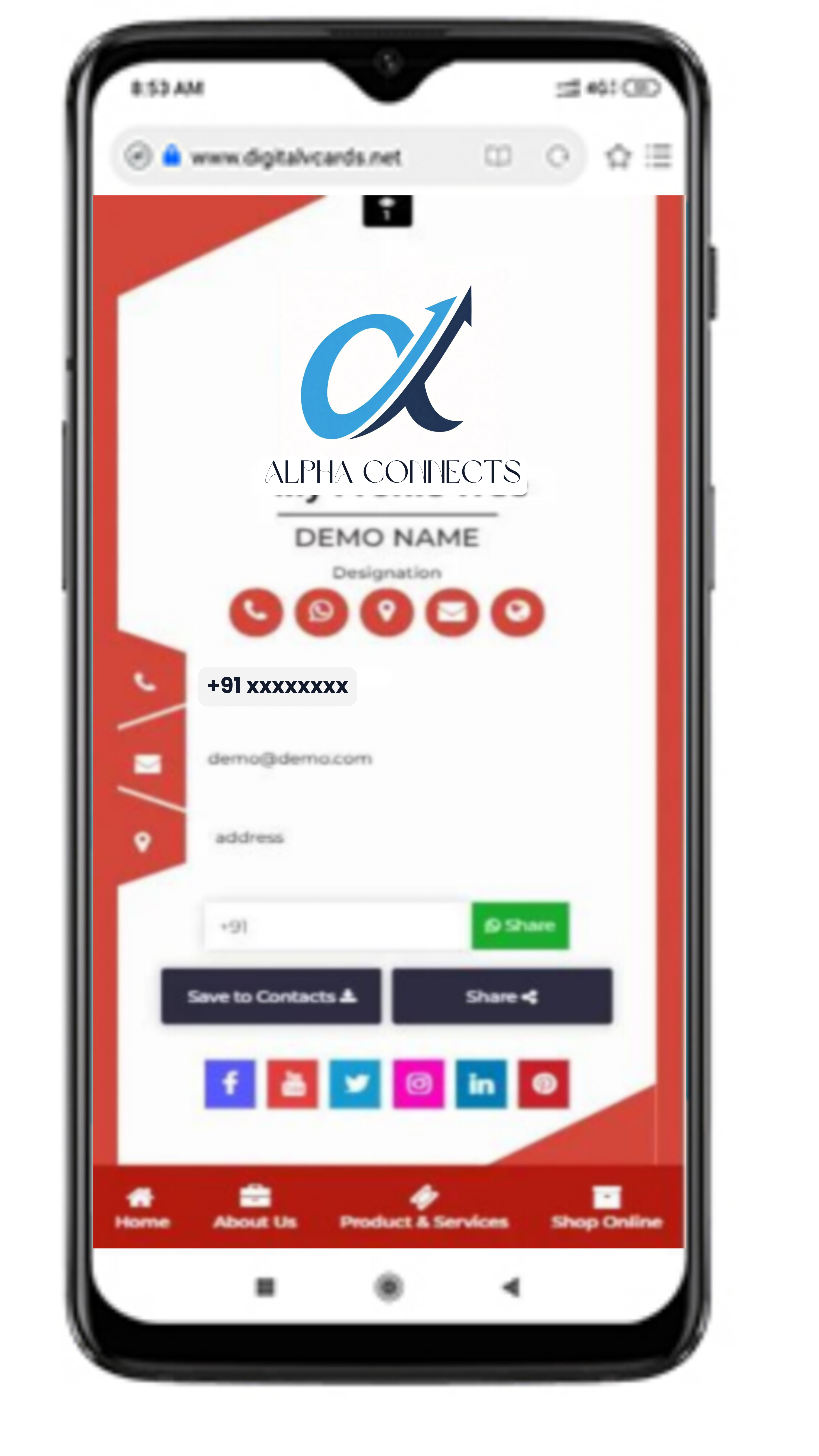 Digital Business Card Template 1