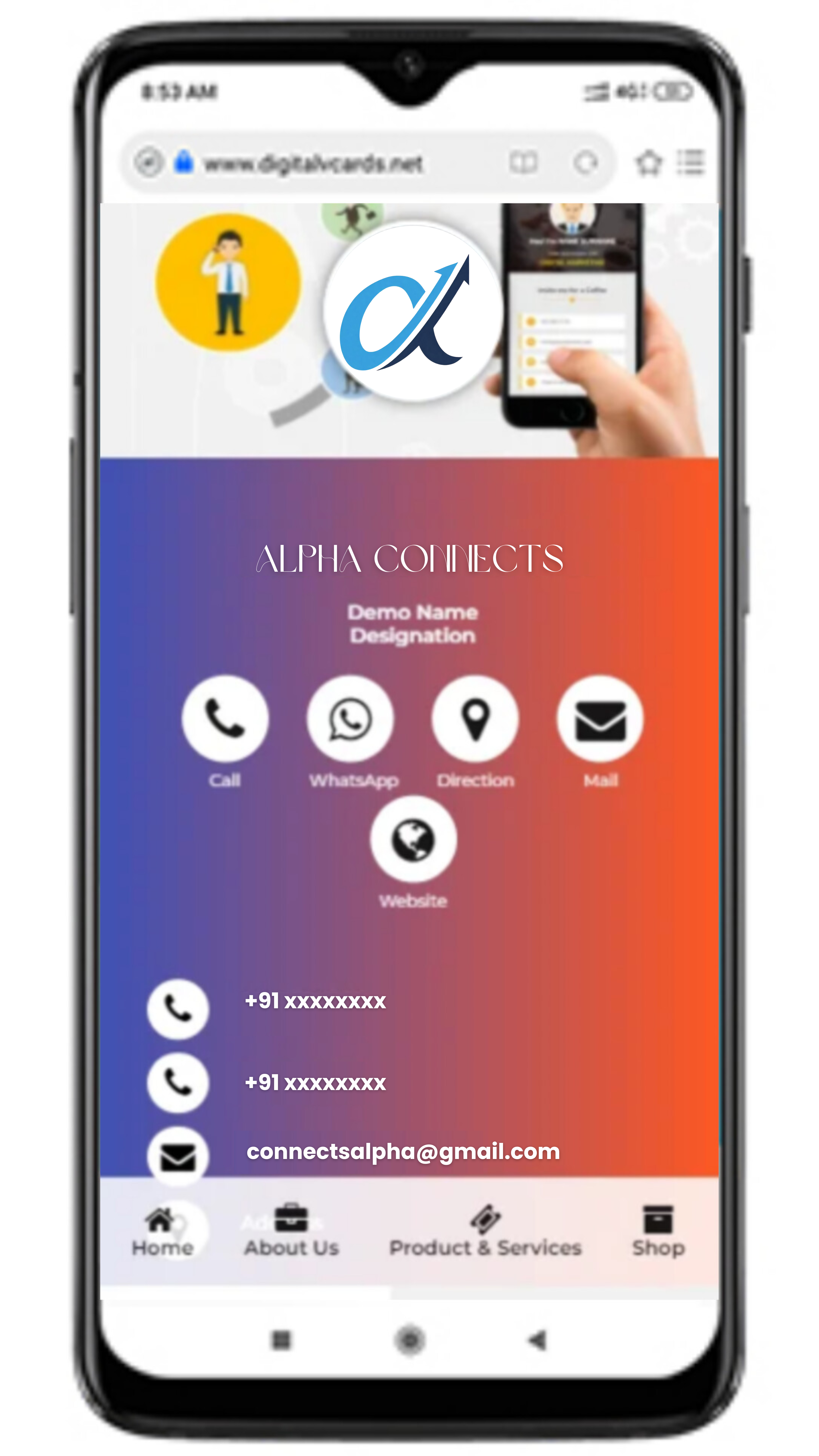 Digital Business Card Template 1