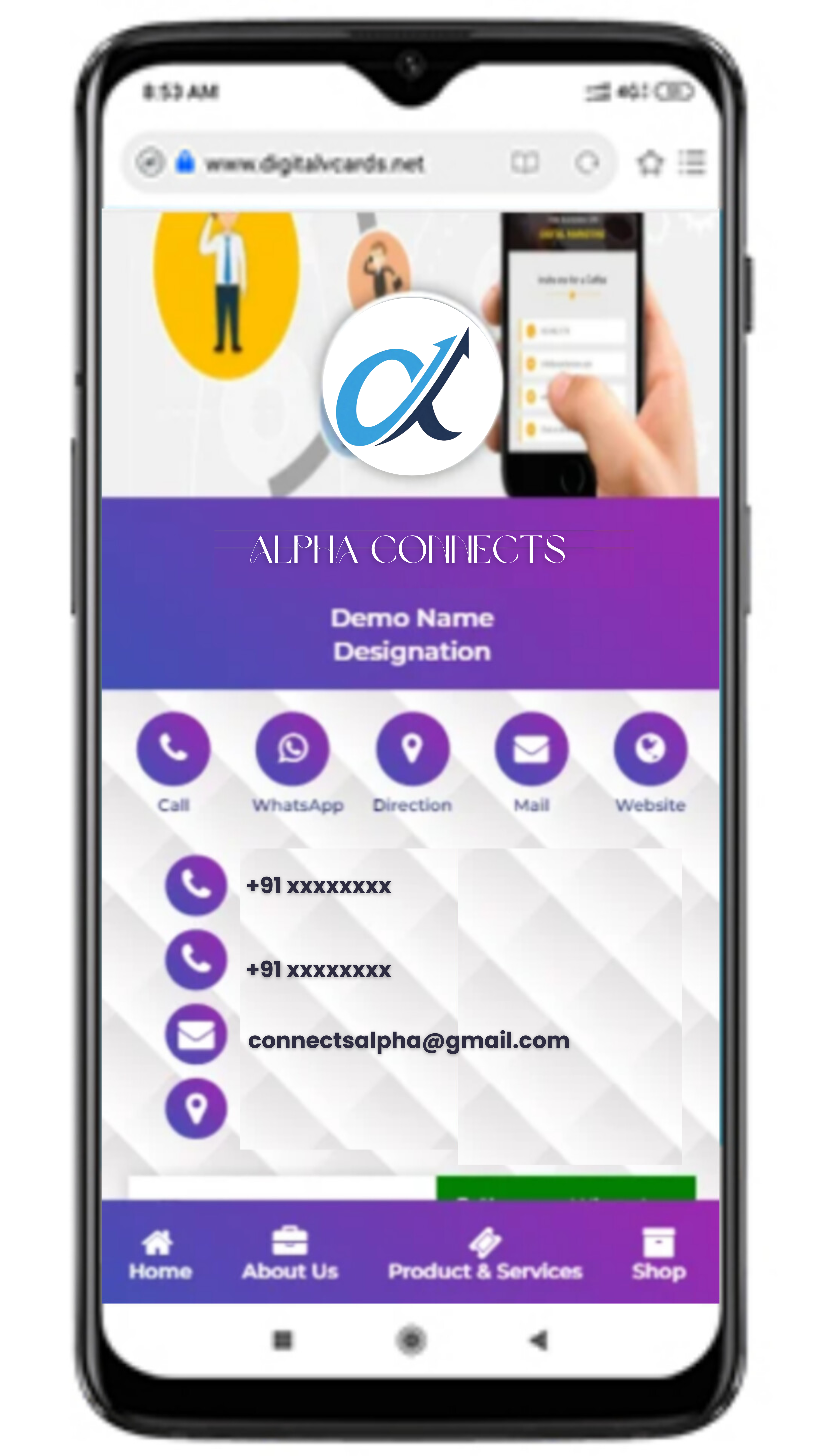 Digital Business Card Template 1