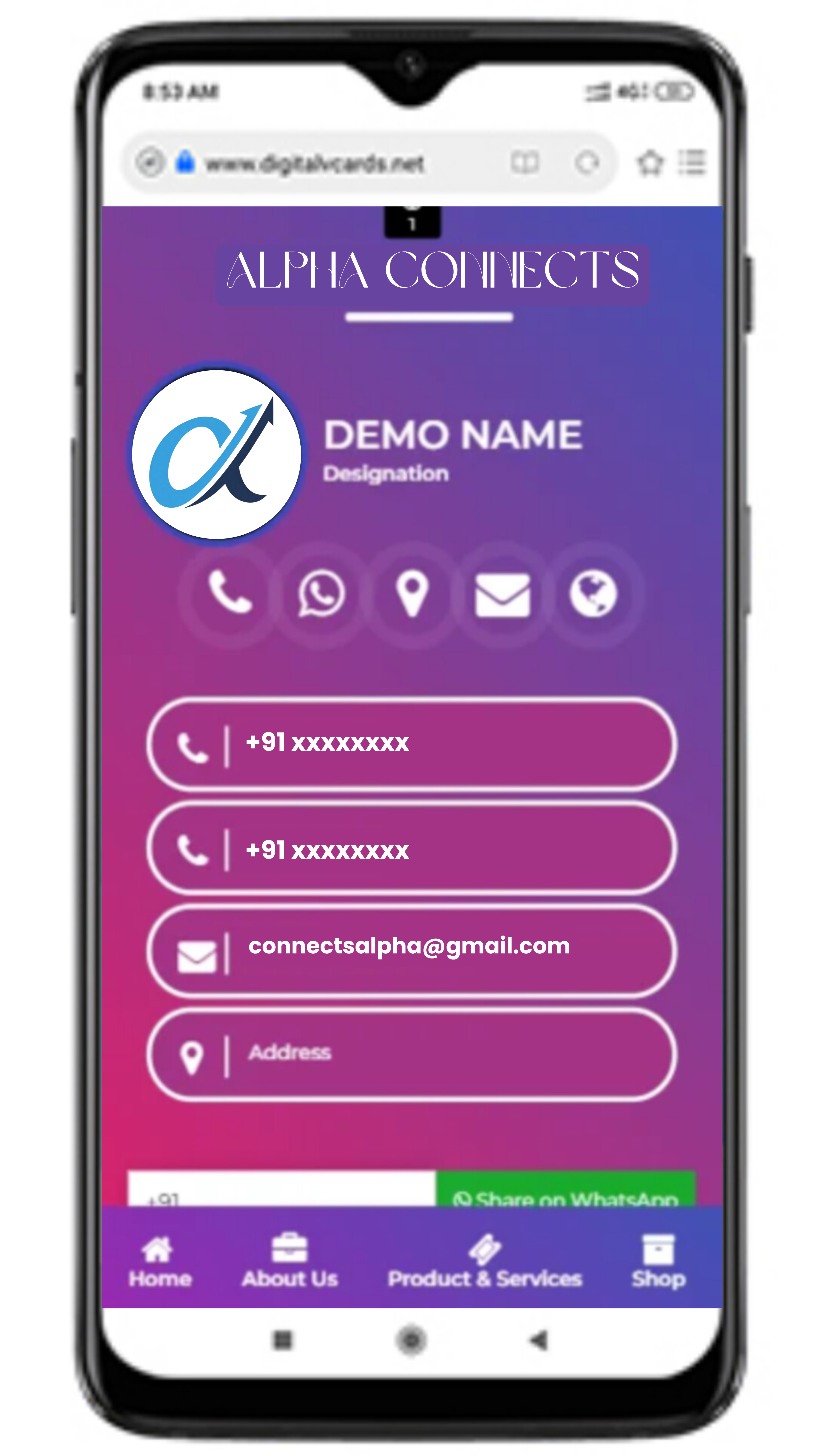 Digital Business Card Template 1