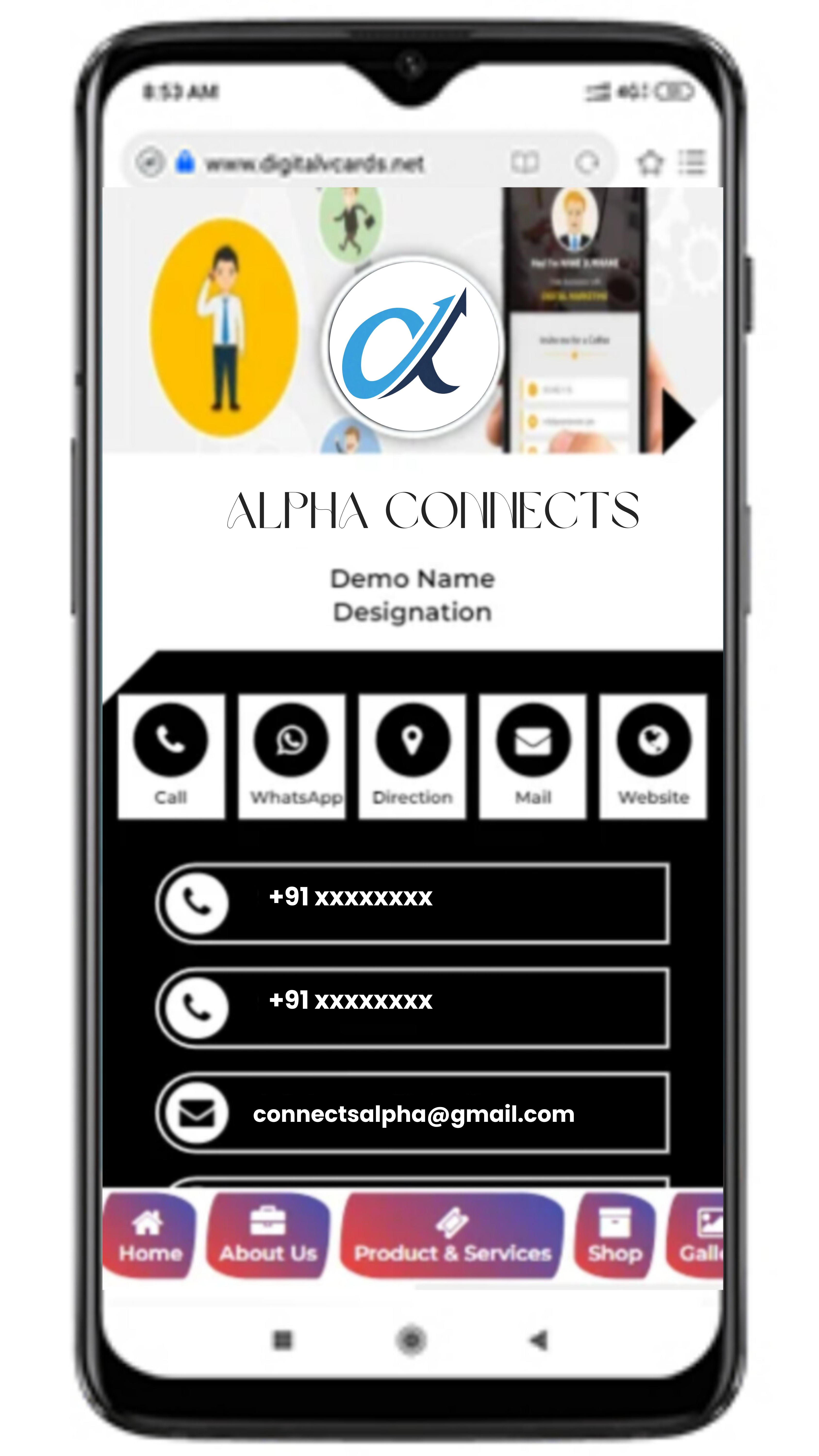 Digital Business Card Template 1