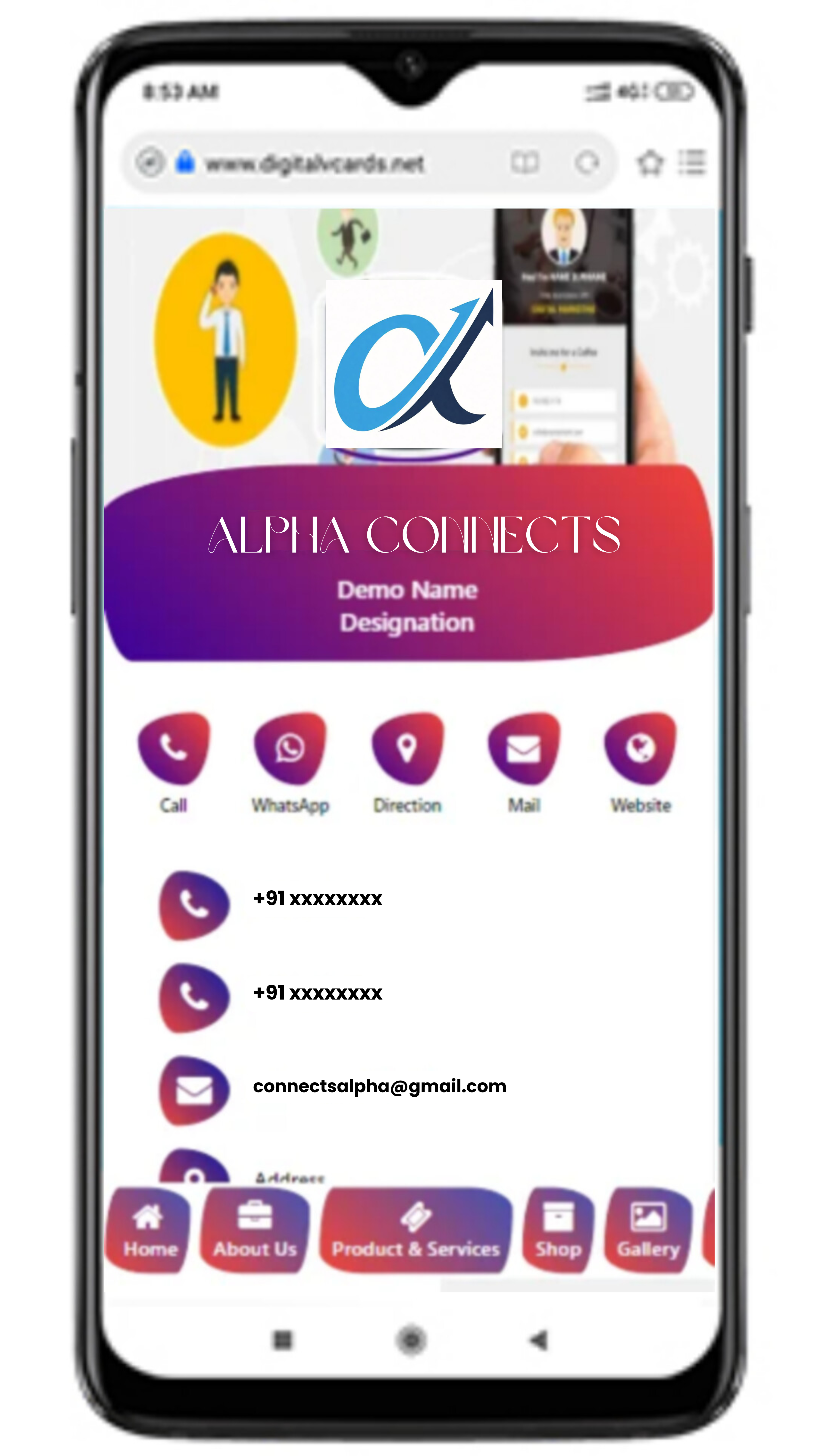 Digital Business Card Template 1