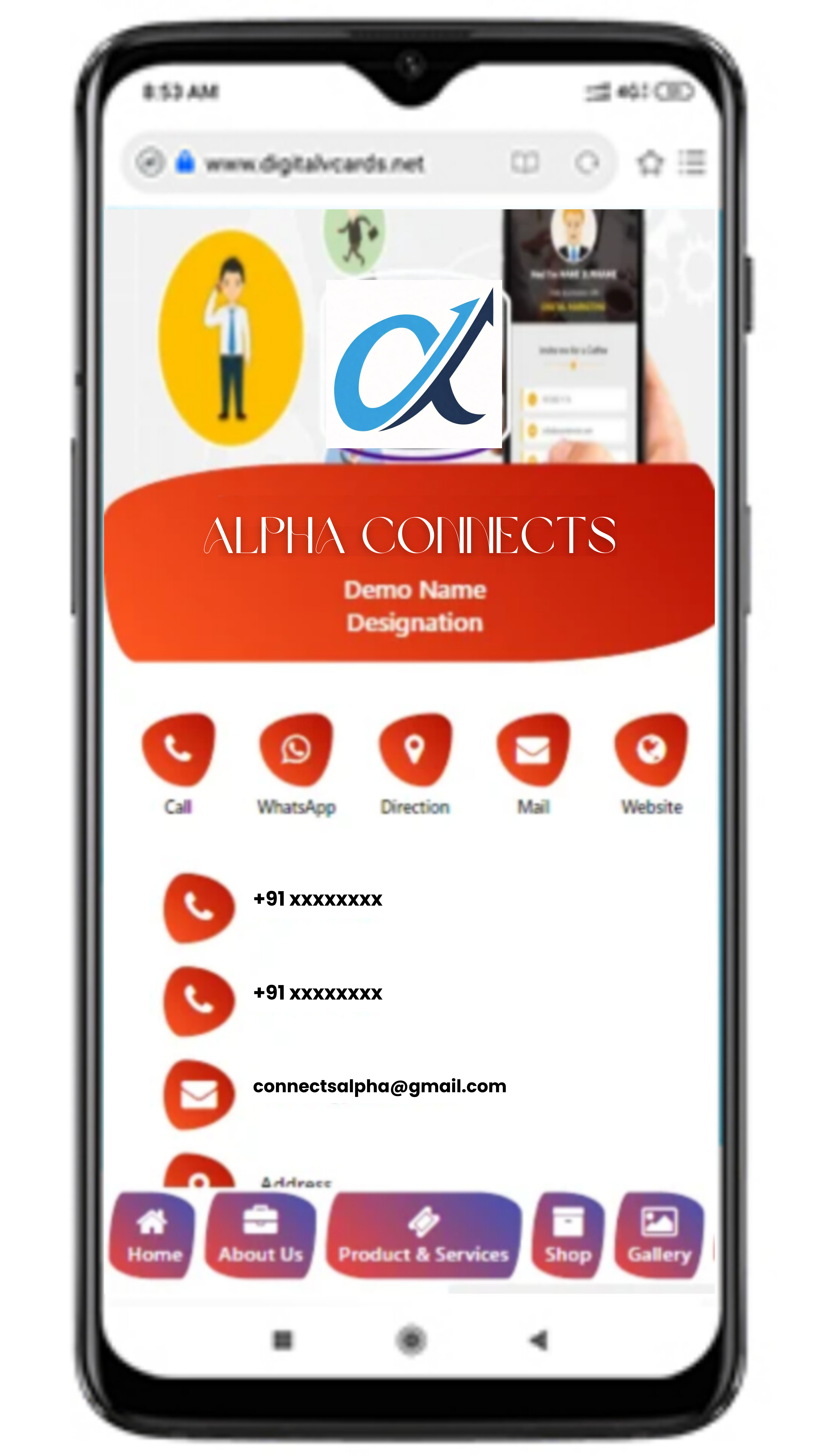 Digital Business Card Template 1