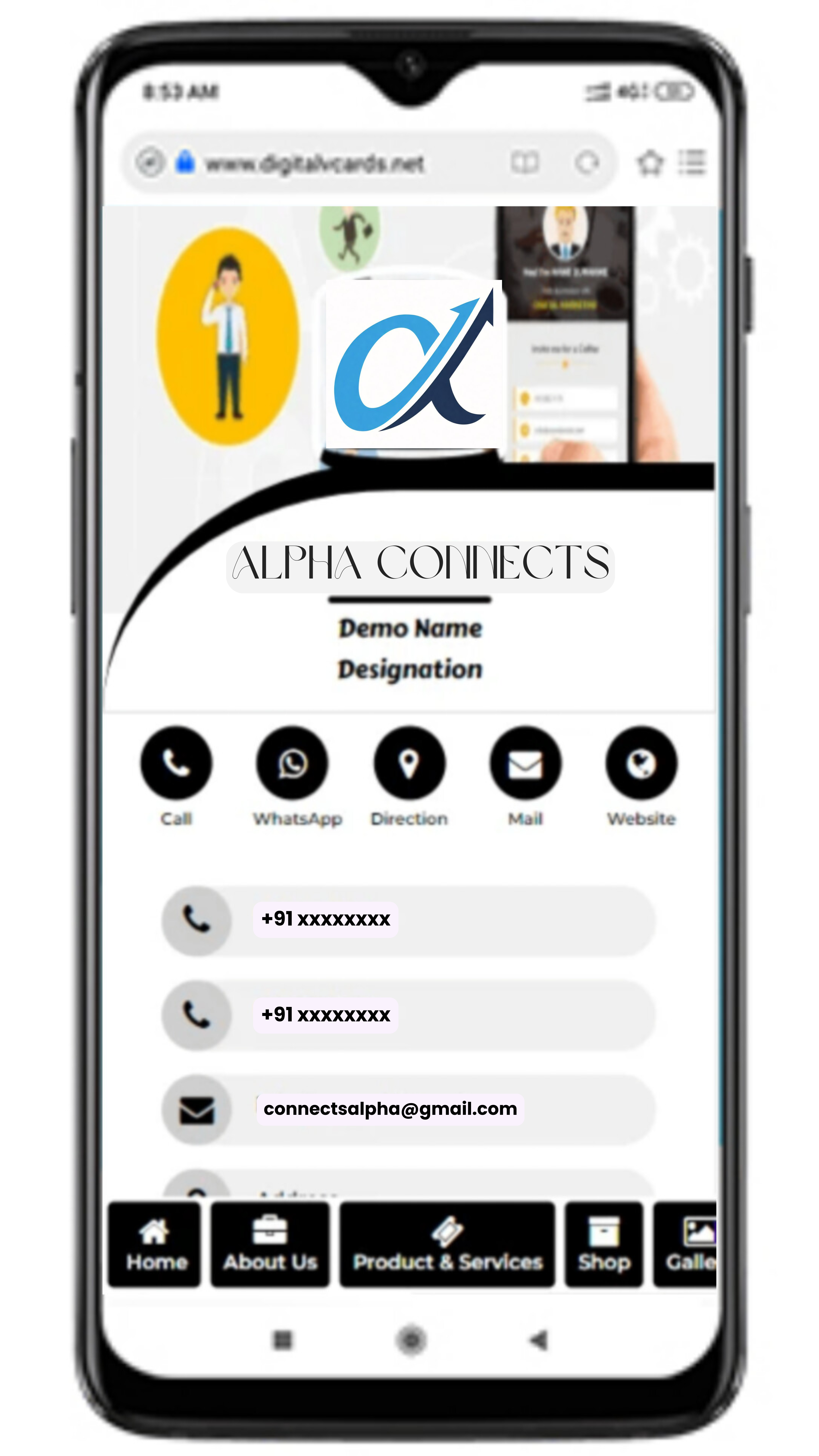 Digital Business Card Template 1