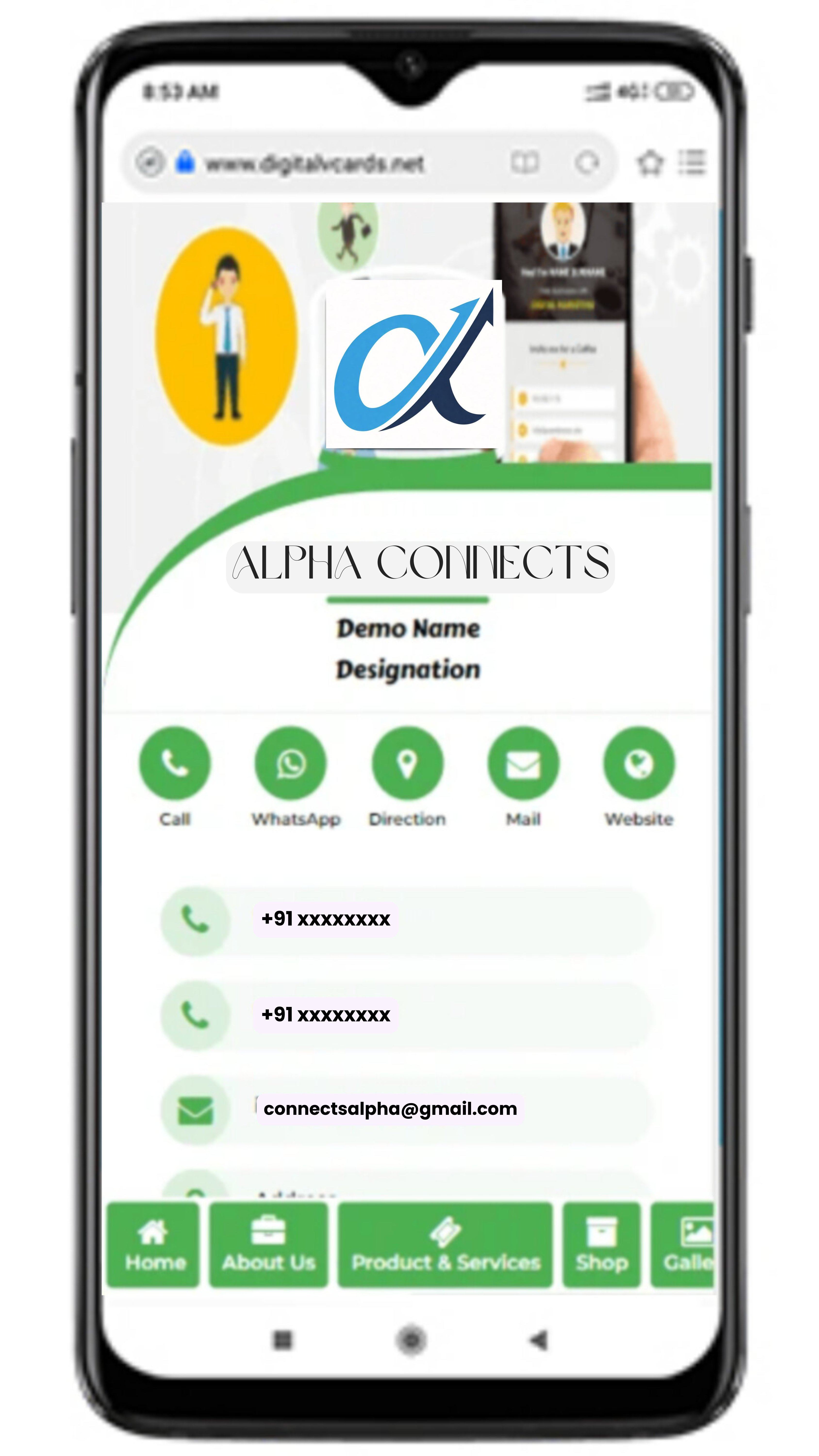 Digital Business Card Template 1