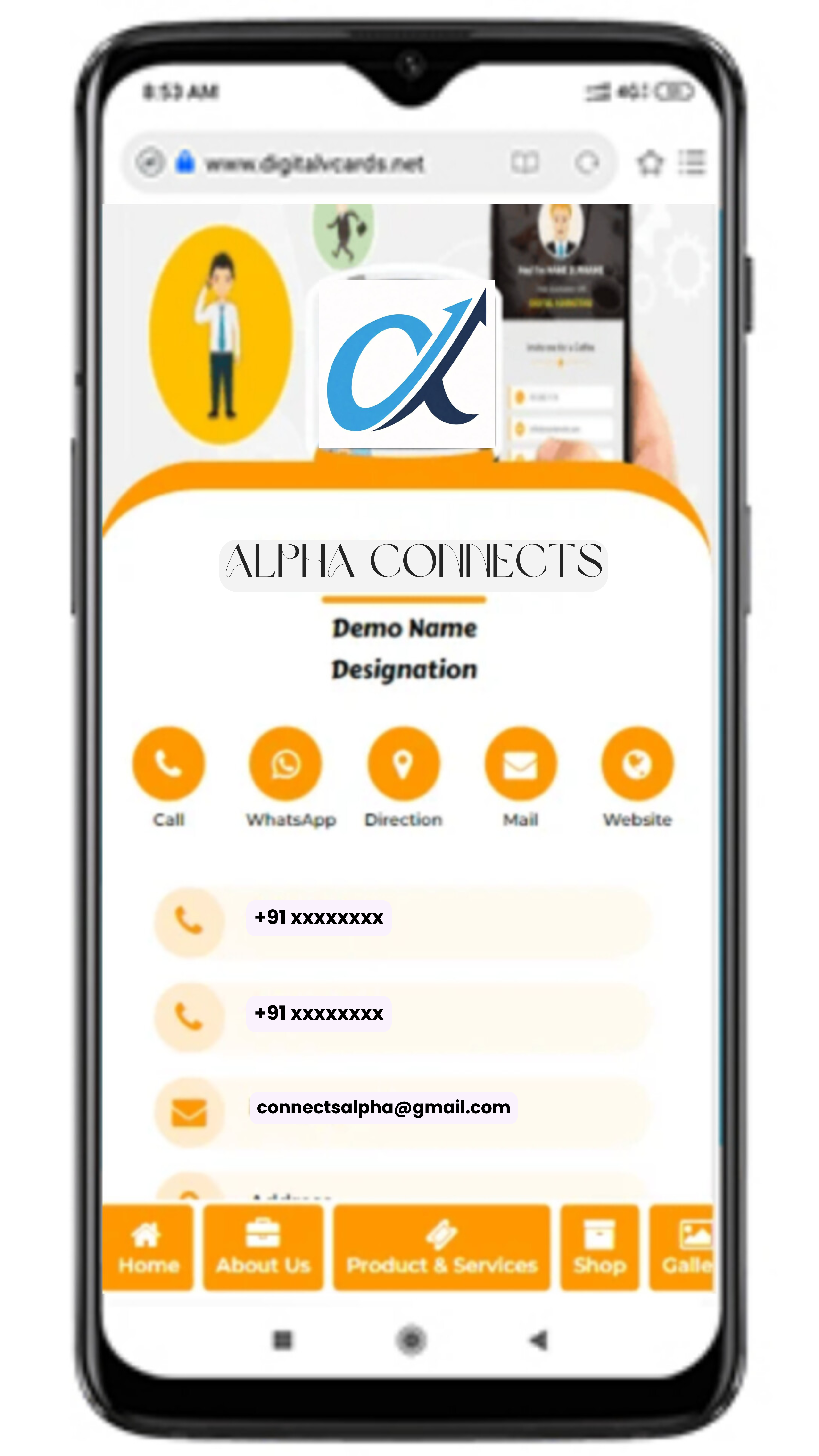 Digital Business Card Template 1