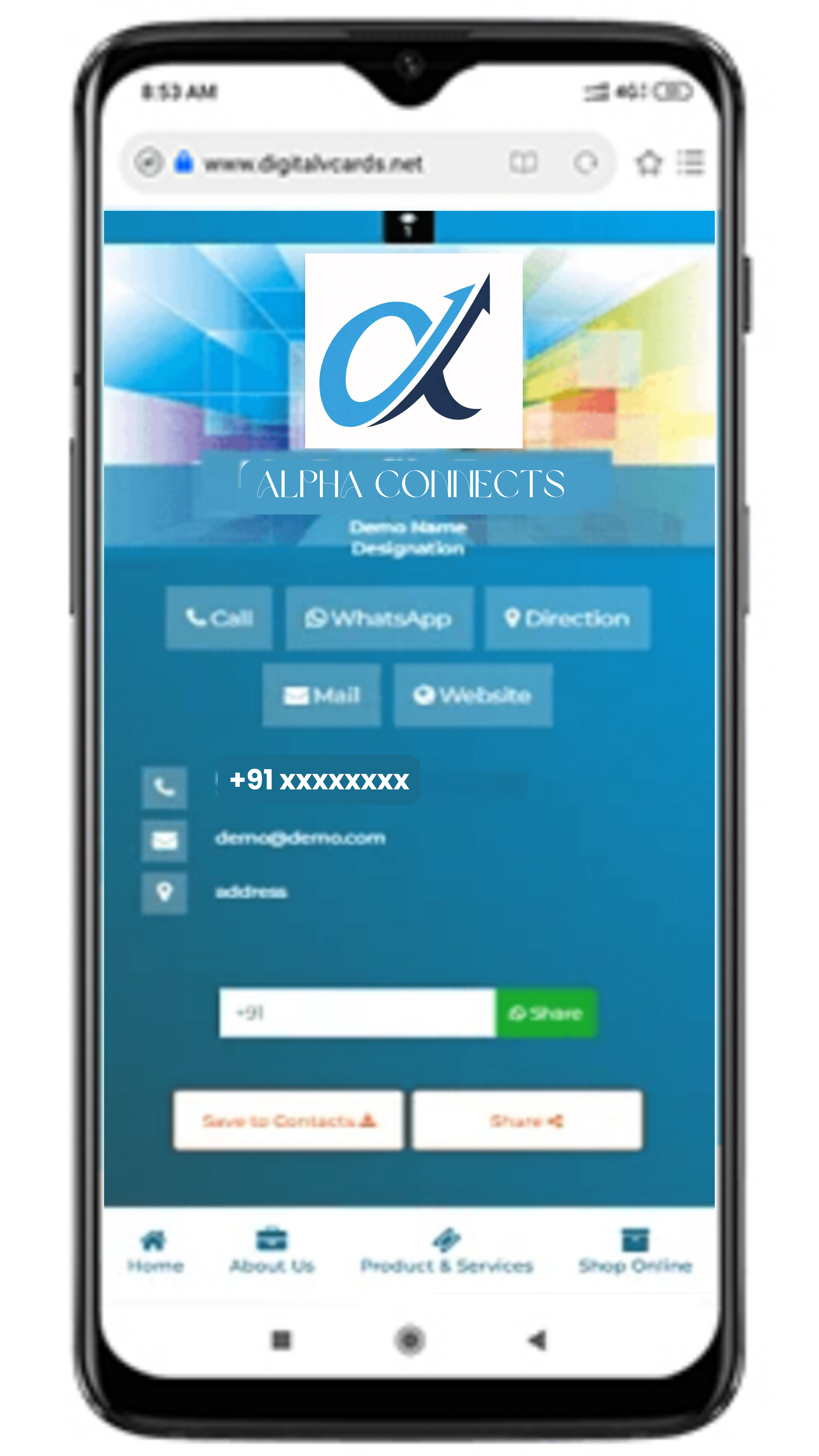 Digital Business Card Template 1